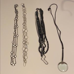 Long necklaces, great to wrap around twice